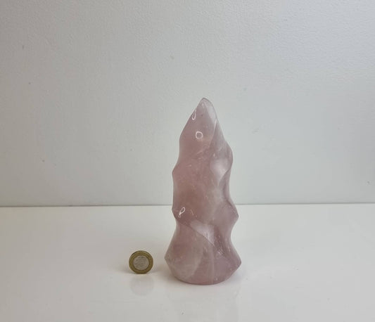 12) Rose Quartz Crystal Flame