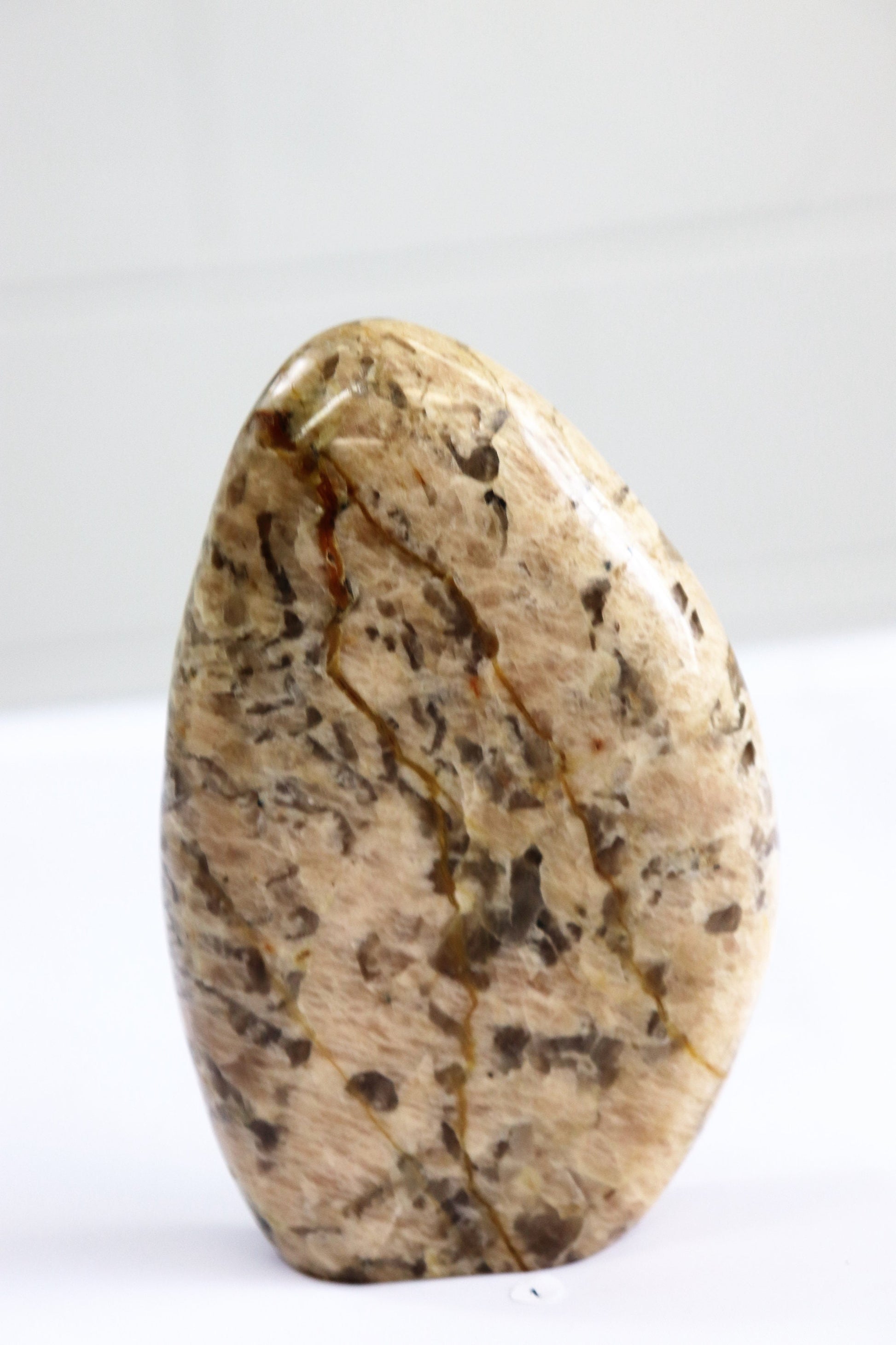 Zedbradorite Crystal Freeform - Feldspar + Smoky Quartz From Madagascar