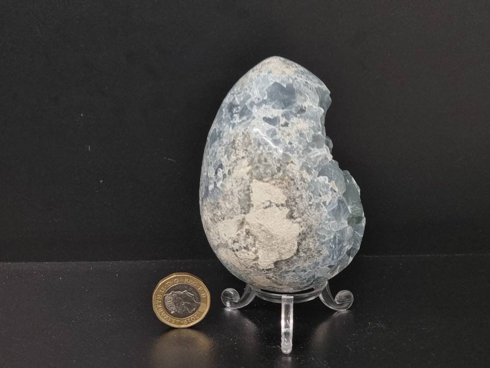 12) Celestite Crystal Egg