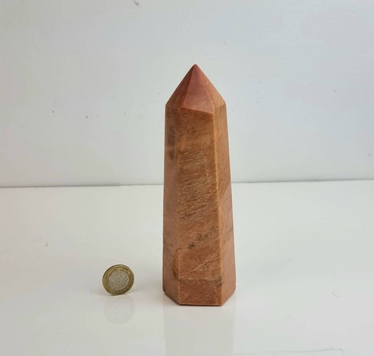 12) Orange Moonstone Crystal Prism
