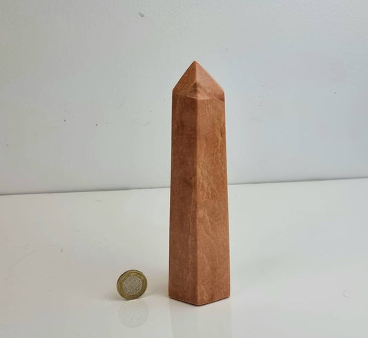 7) Orange Moonstone Crystal Prism