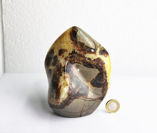 27) Large Septarian Yellow Calcite Crystal