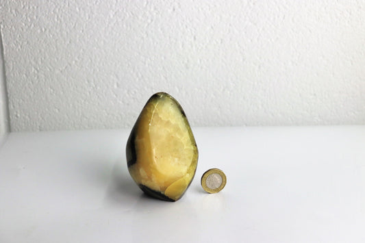 25) Large Septarian Yellow Calcite Crystal