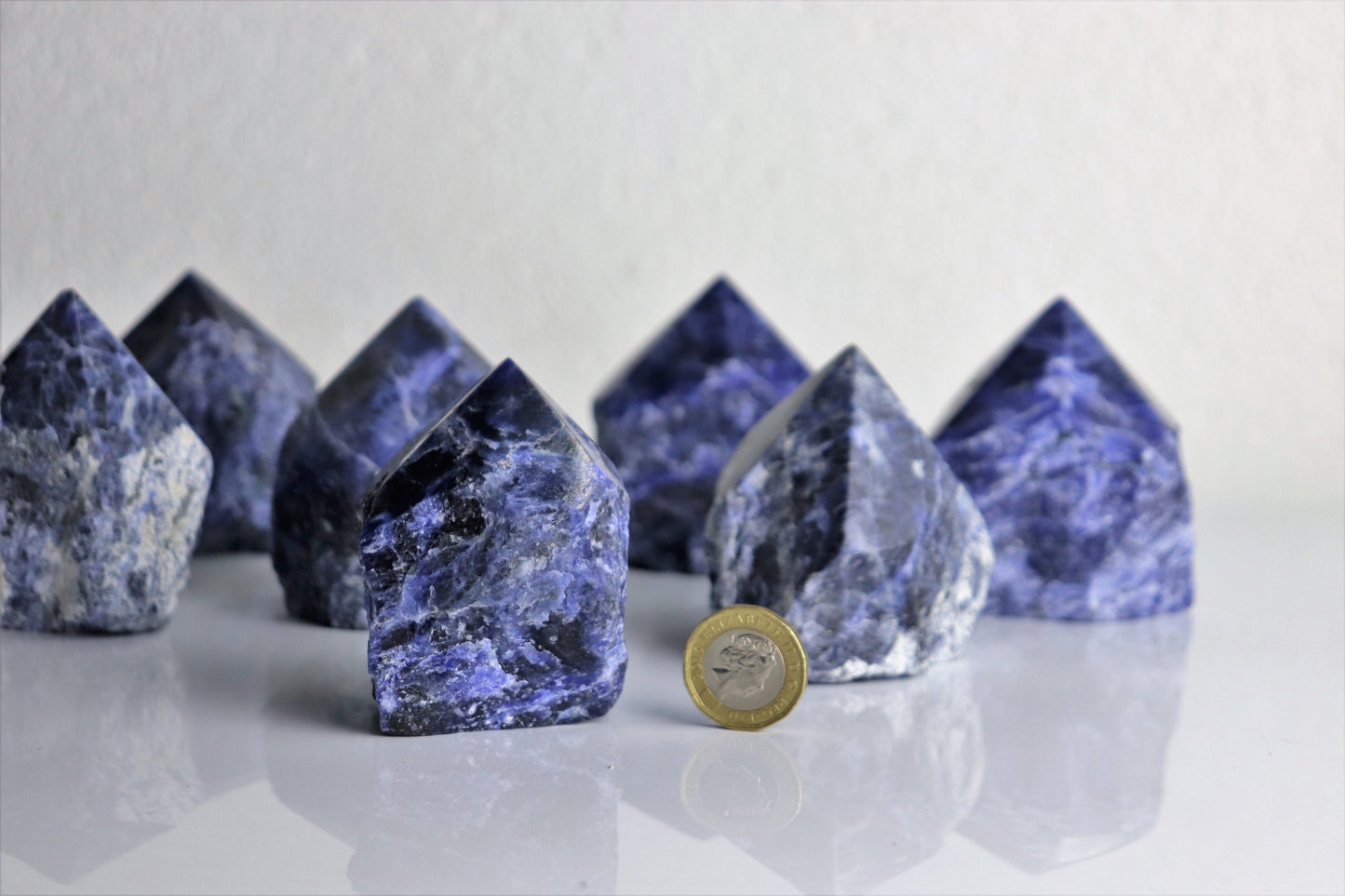 Sodalite Crystal Point Top Polished Brazil