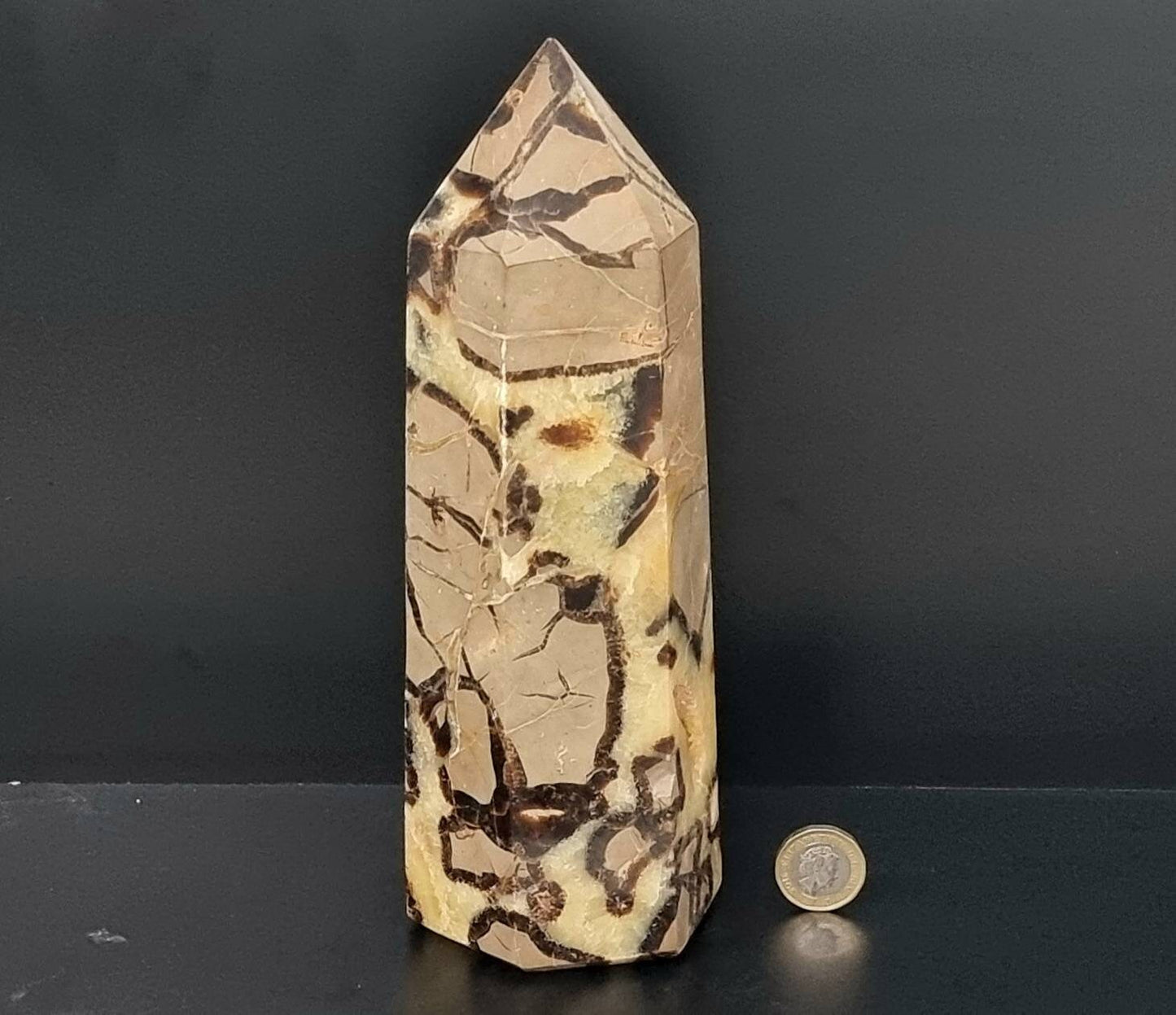 7) Large Septarian Crystal Prism