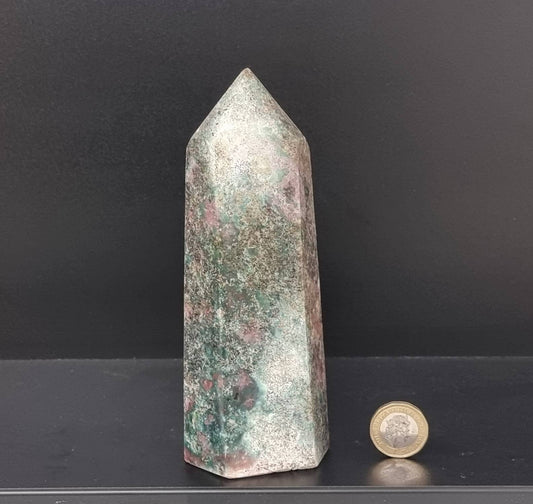 large green pink ocean jasper prism tower