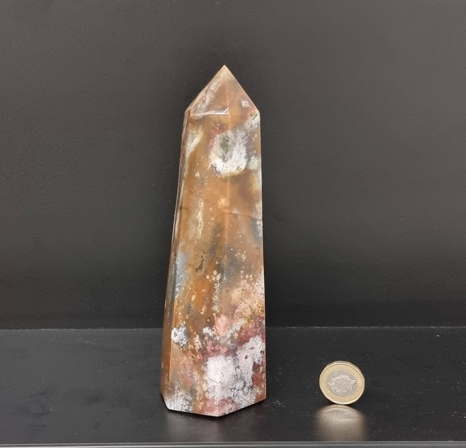 Ocean Jasper Crystal Prism Tower
