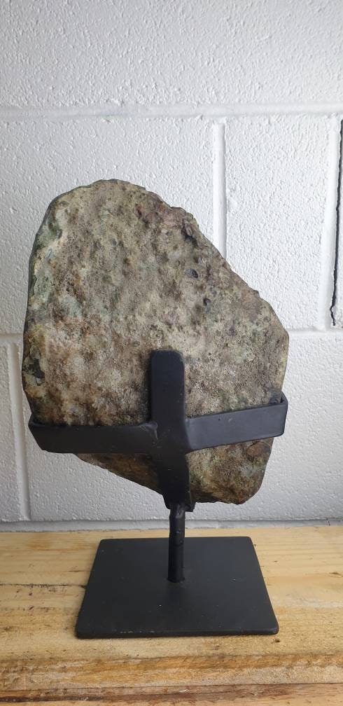 5) Large Amethyst Crystal Geode on Custom Stand