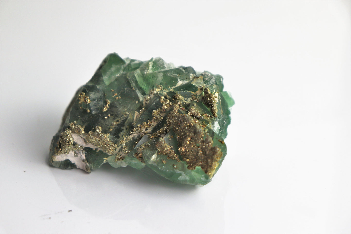 11) Fluorite Crystal + Pyrite Morocco