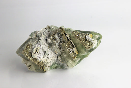 5) Fluorite Crystal + Pyrite Morocco
