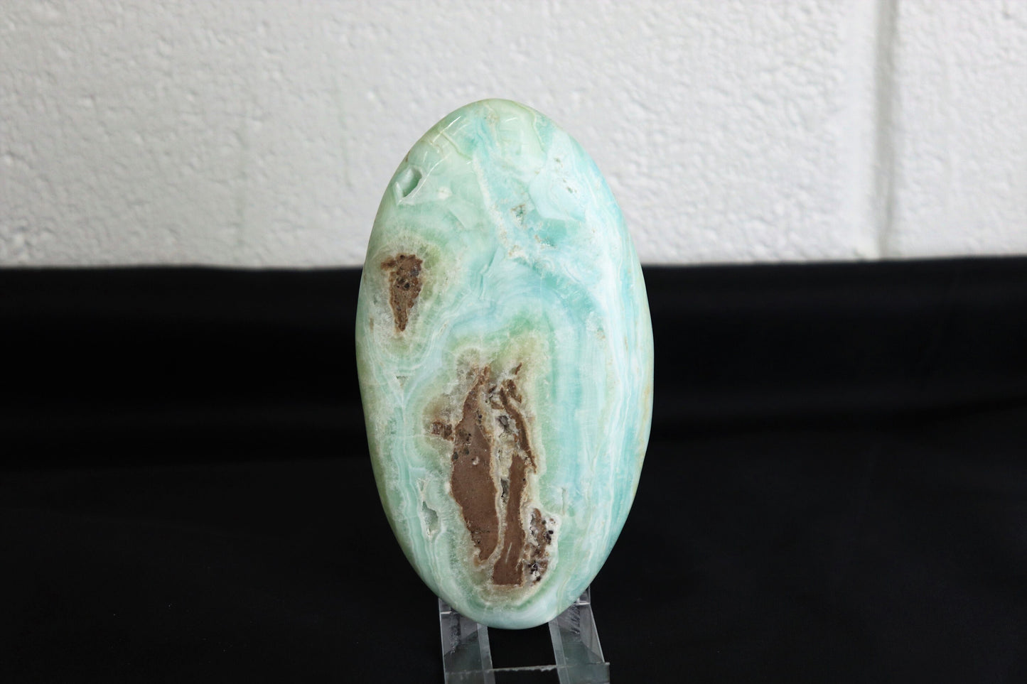2) Hemimorphite Crystal Slice Palm Stone Extra Large