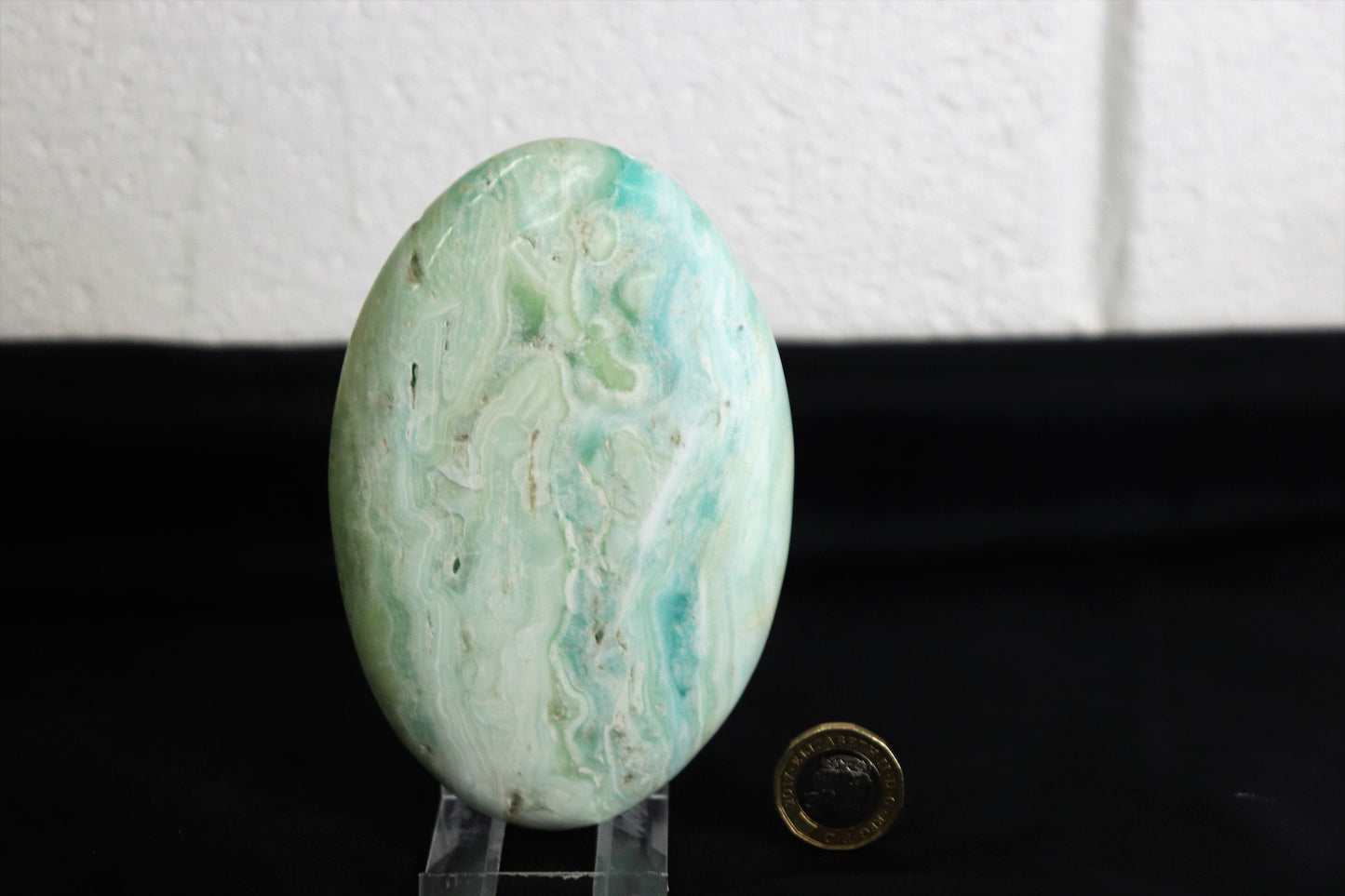 3) Hemimorphite Crystal Slice Palm Stone Extra Large