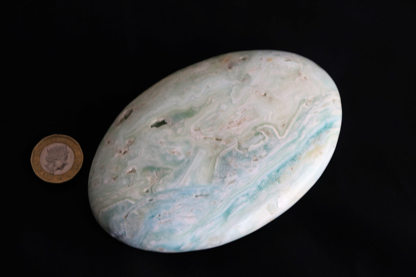 3) Hemimorphite Crystal Slice Palm Stone Extra Large