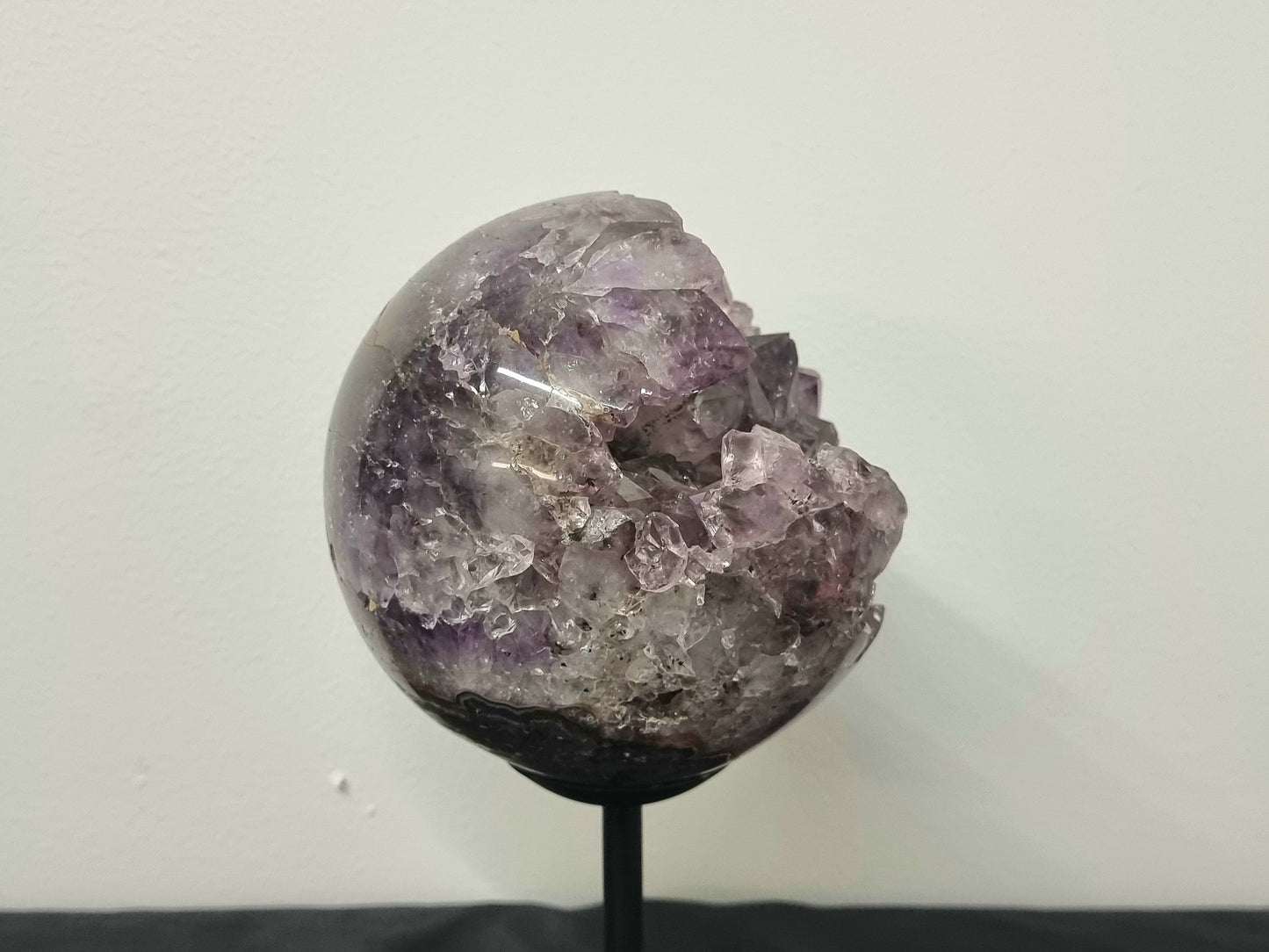 Large Amethyst Crystal Geode Sphere