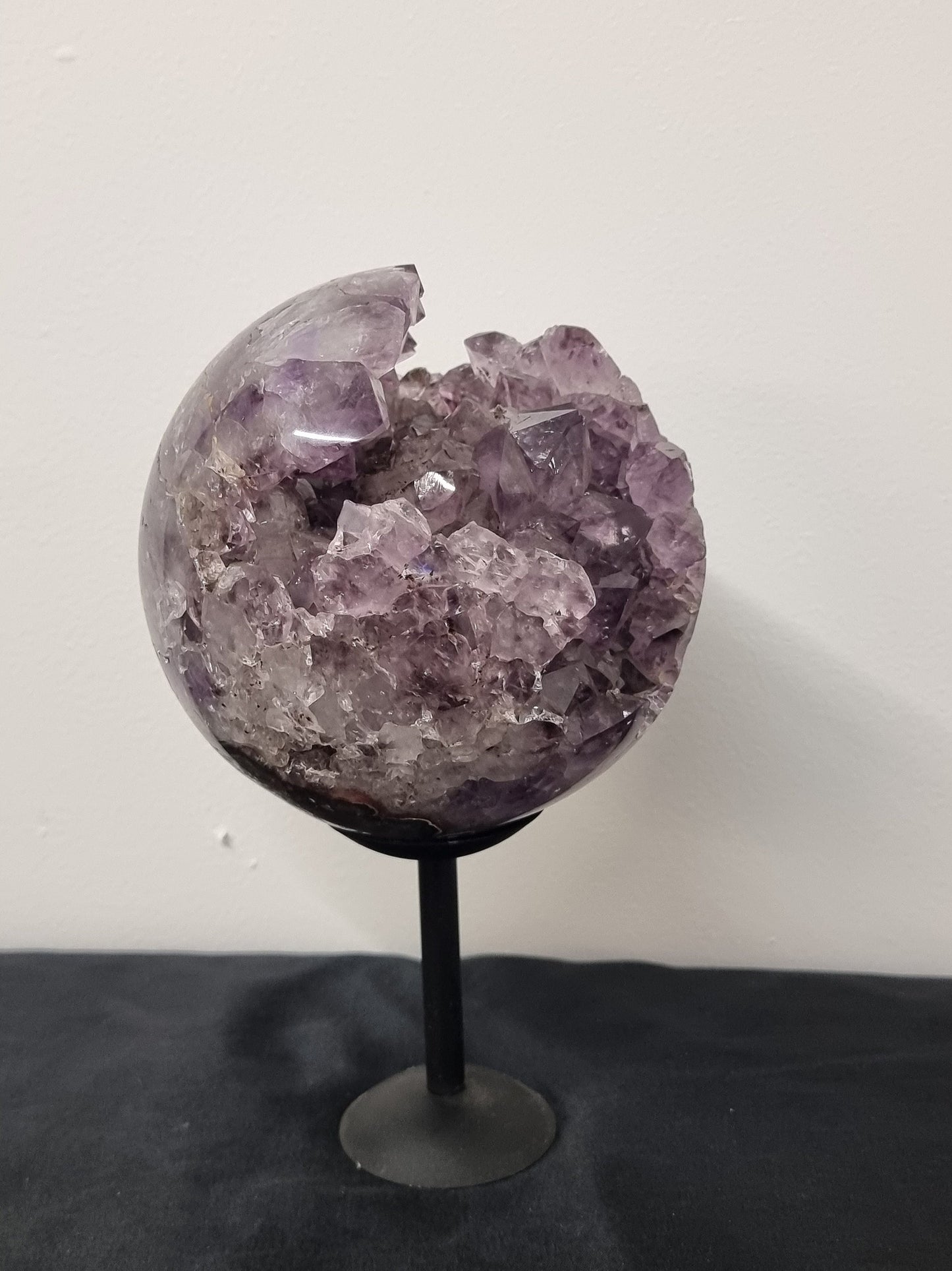 Large Amethyst Crystal Geode Sphere