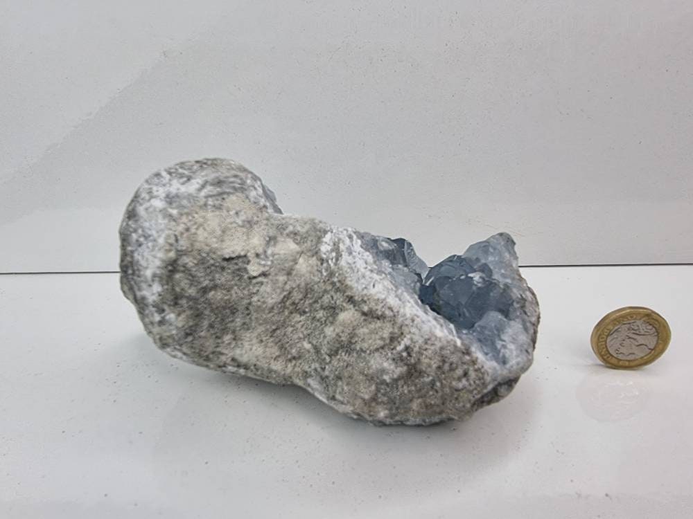 44) Large Celestite Crystal Natural Cluster