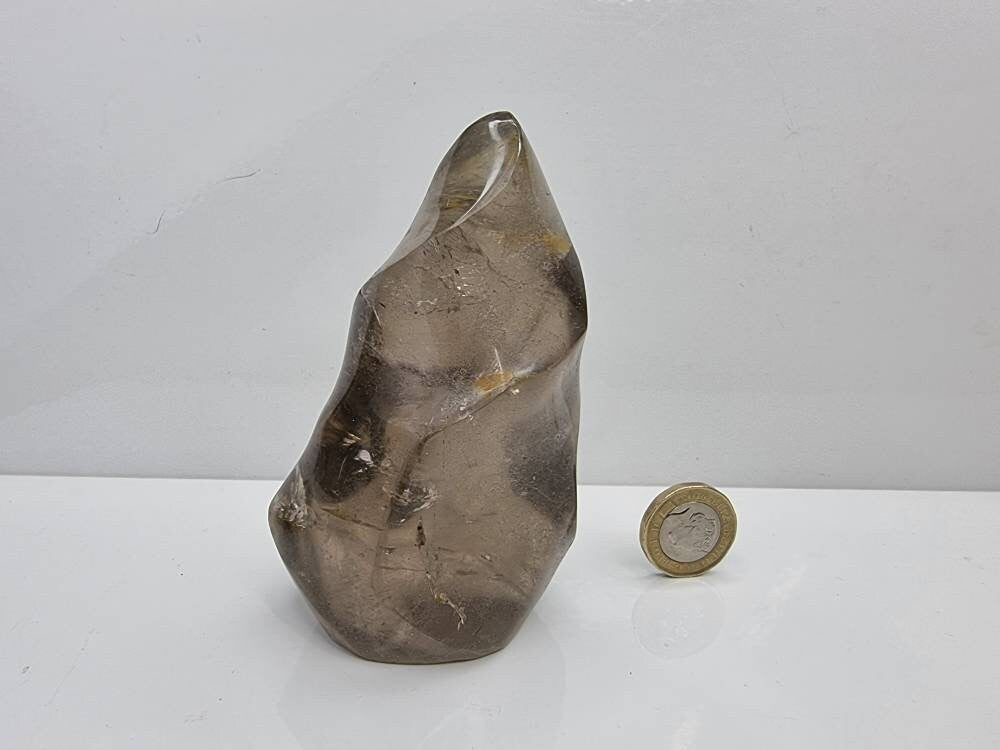 12) Smoky Quartz Crystal Flame