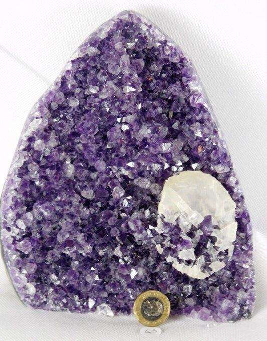 large amethyst crystal gene with calcite