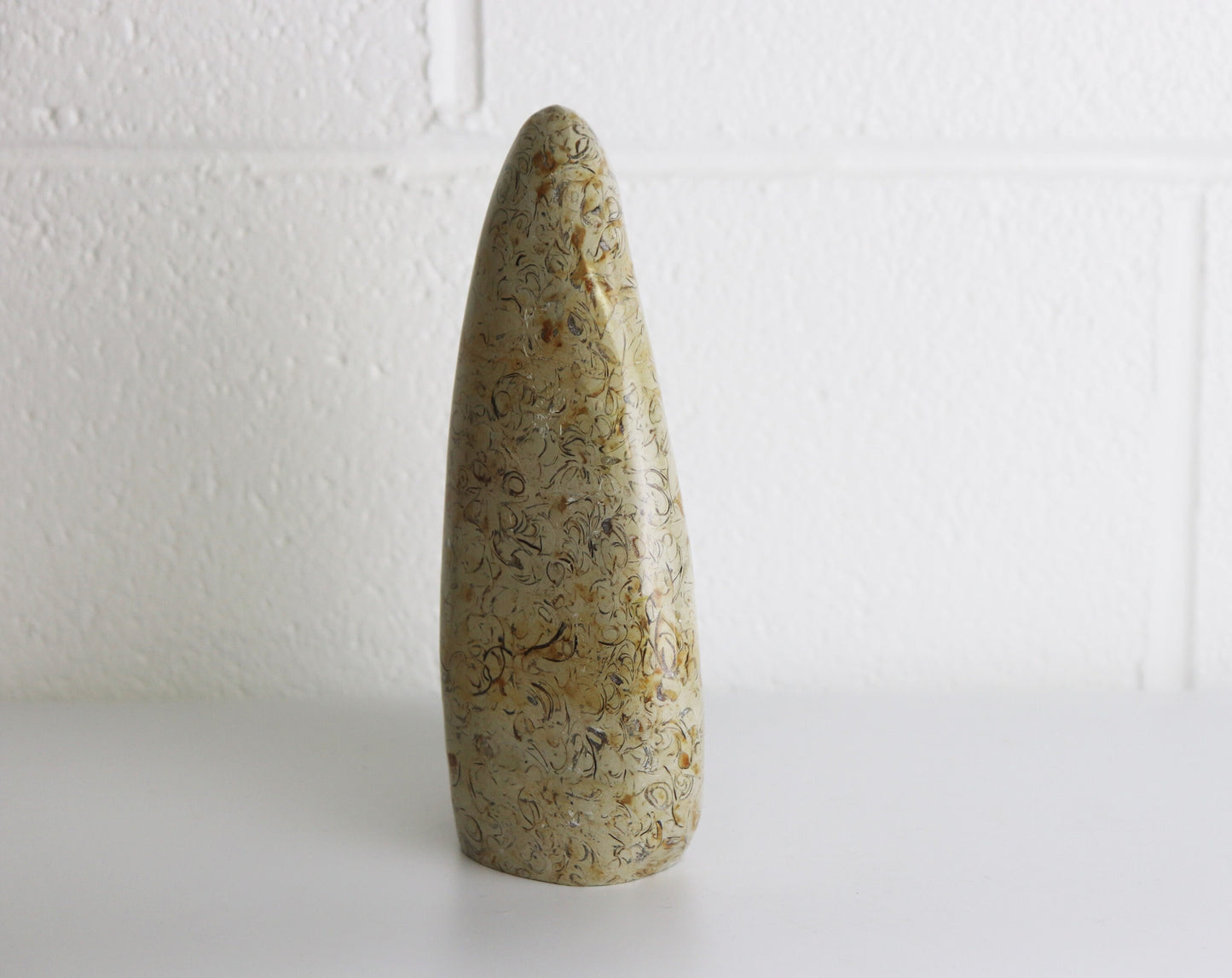 4) Large Coquillage Shell Jasper Crystal Ornament