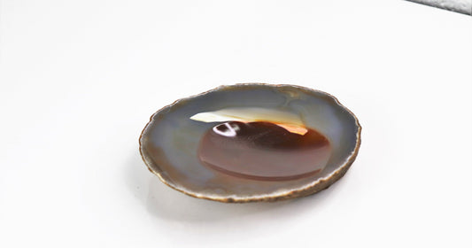 9) Agate Crystal Trinket Pot / Bowl,