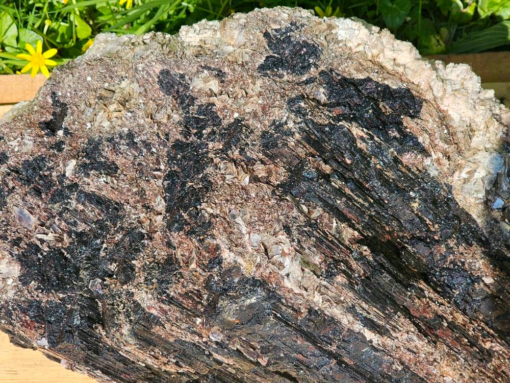 Very Large Black Tourmaline Crystal With Mica  16.7 KG
