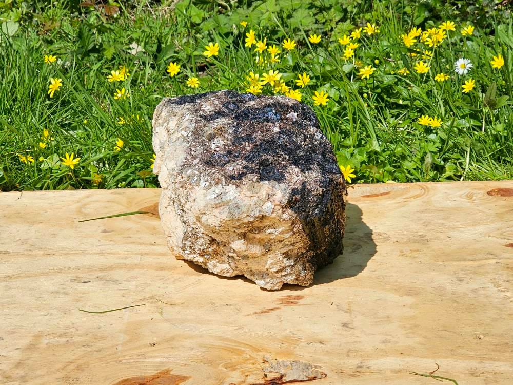 Very Large Black Tourmaline Crystal With Mica  16.7 KG