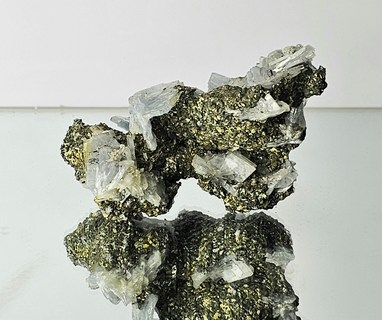 2) Blue Baryte Pyrite Crystal