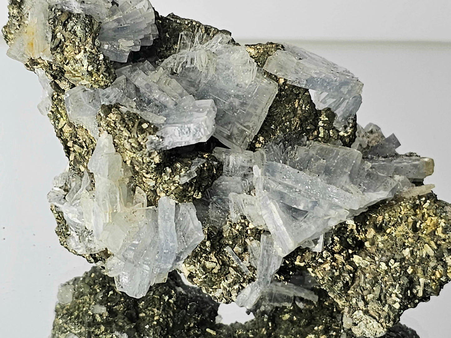 2) Blue Baryte Pyrite Crystal