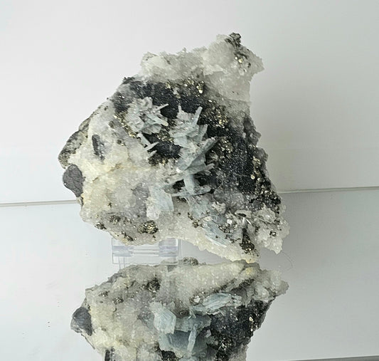 Blue Baryte Pyrite Crystal (#10)