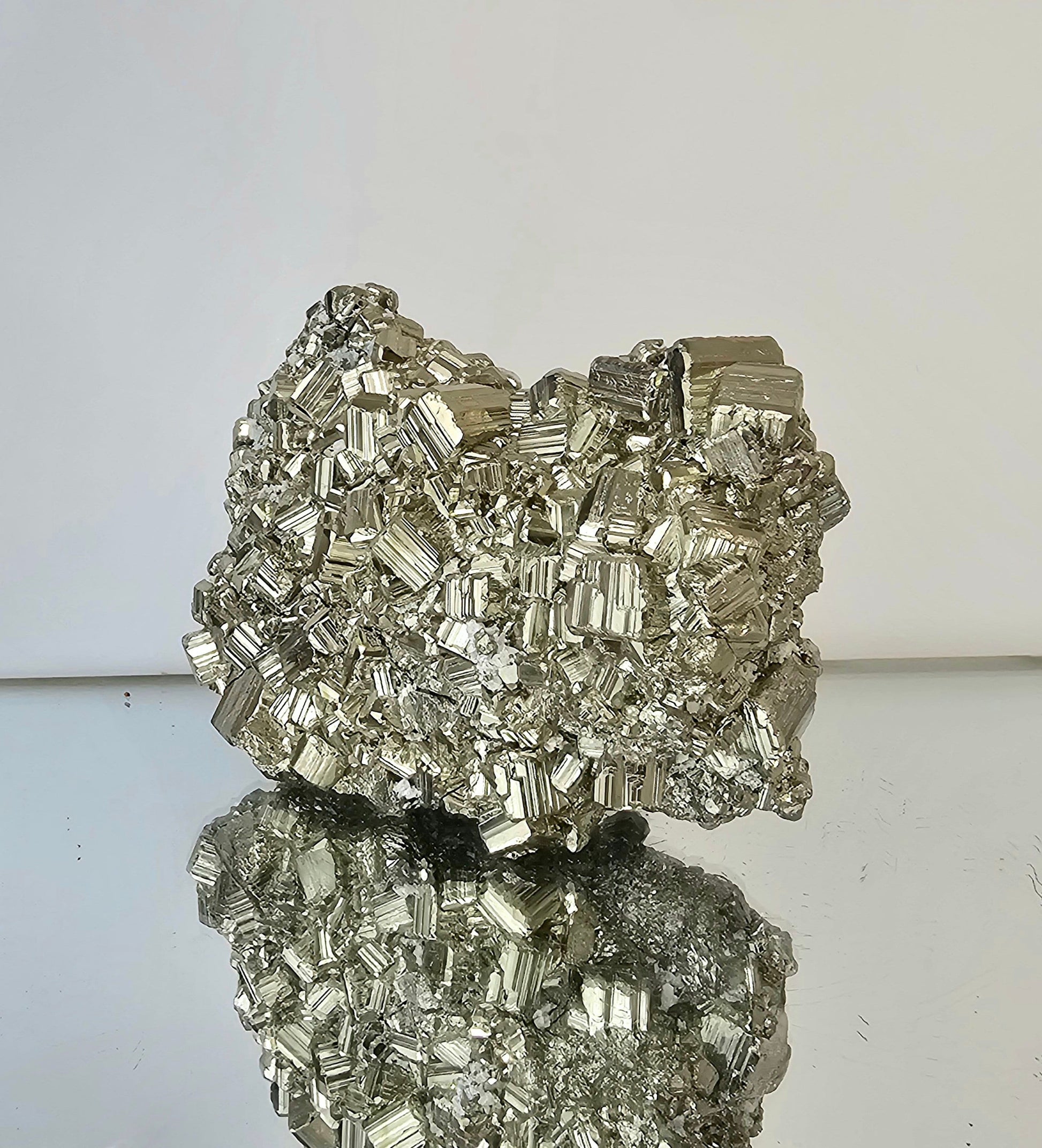 silver crystal cluster
