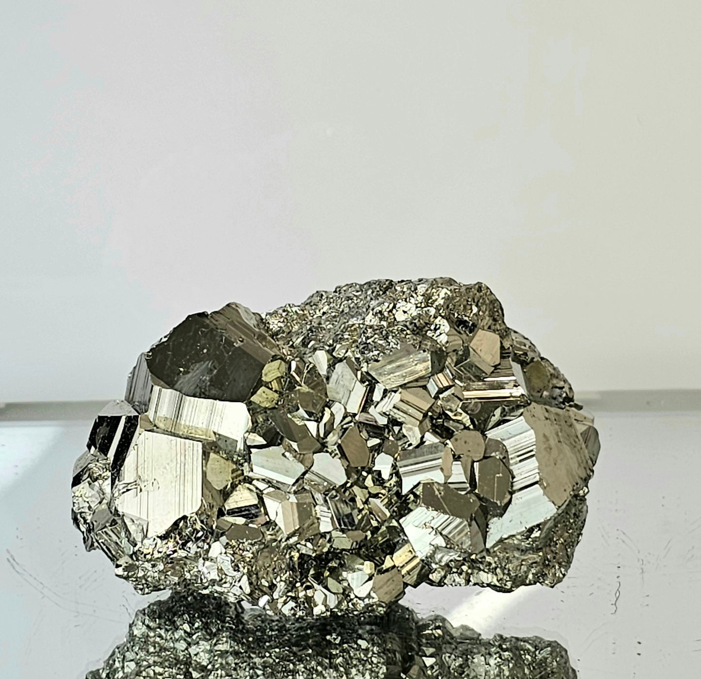 high quality pyrite crystal cluster
