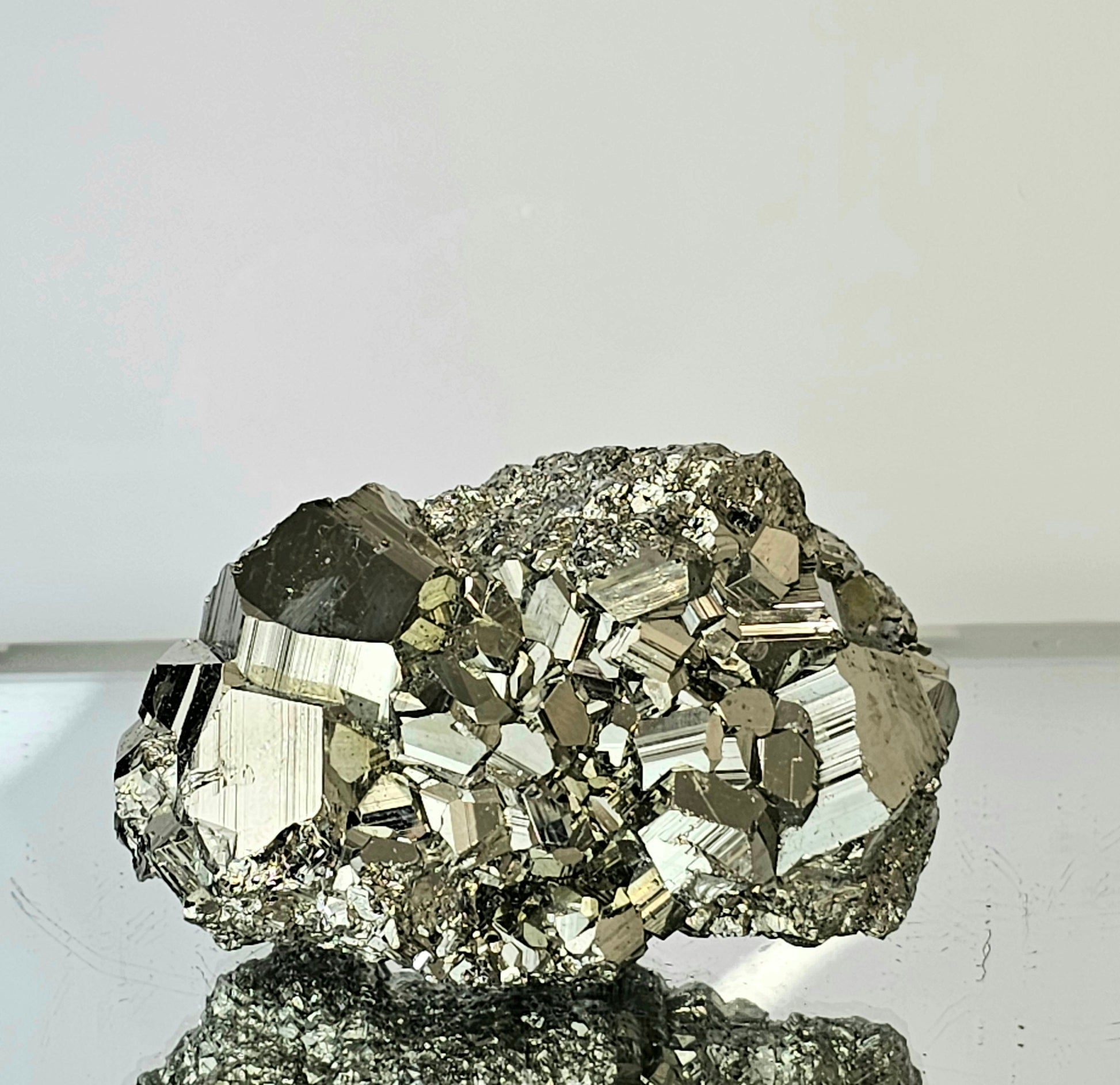 high quality pyrite crystal cluster