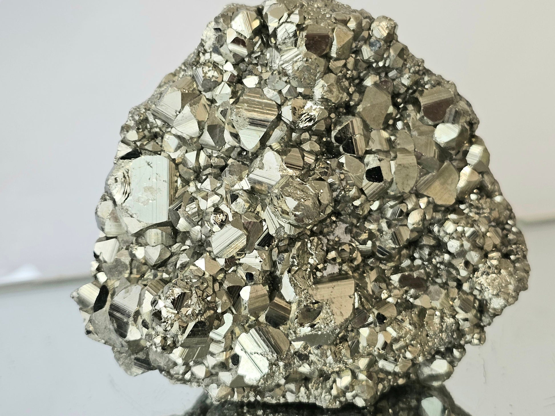 high quality peruvian pyrite crystal cluster