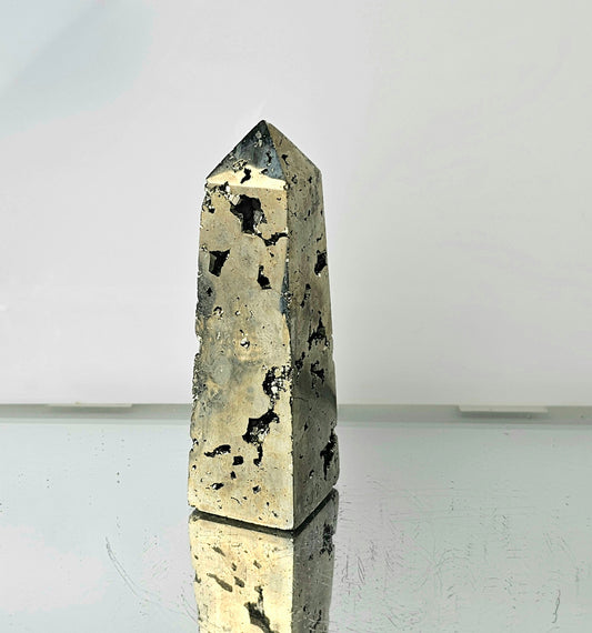 high quality pyrite crystal tower point obelisk