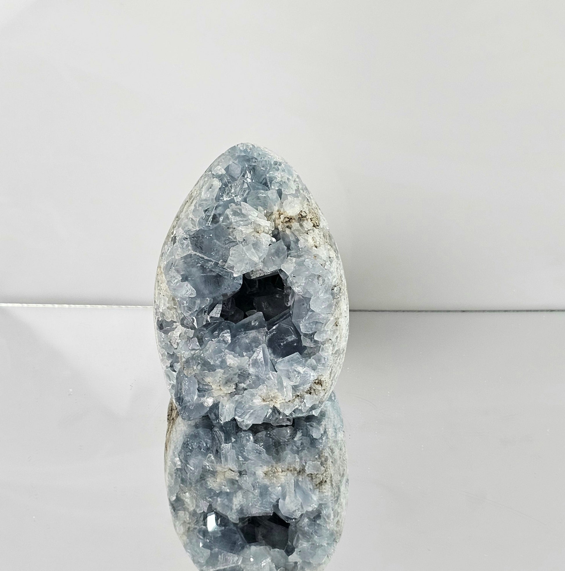 high quality celestite crystal freeform light gemmy blue
