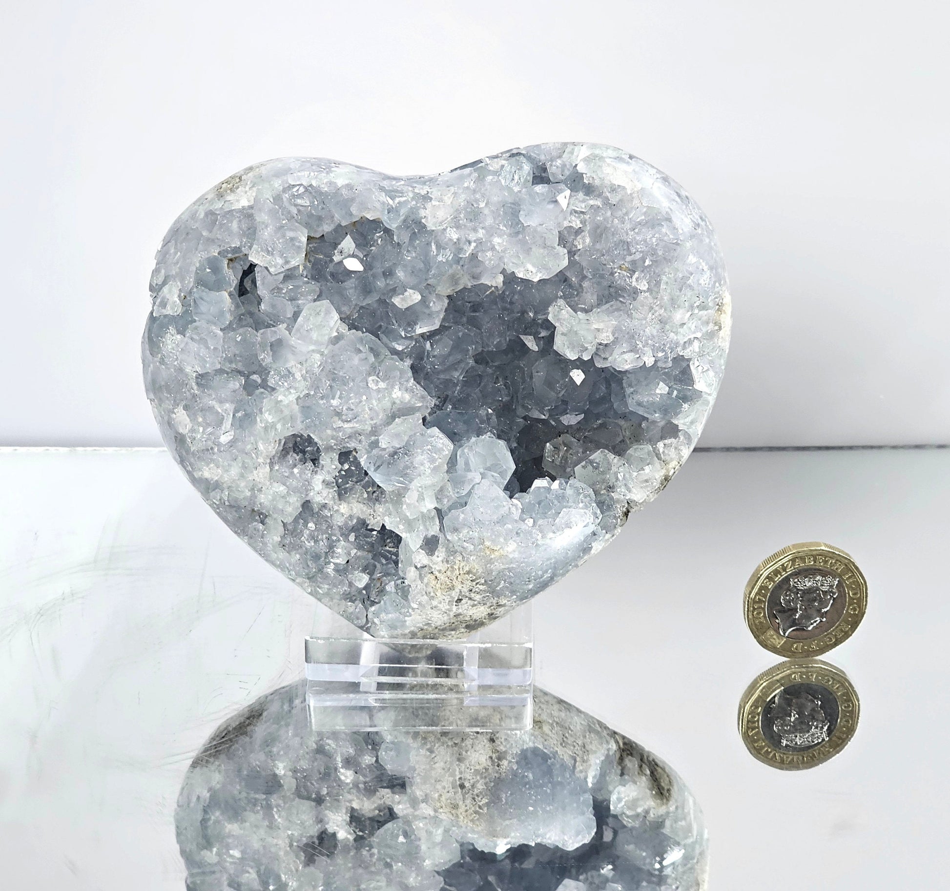 high quality celestite heart