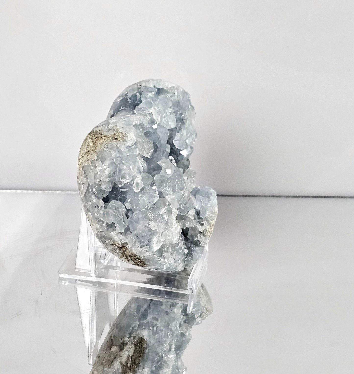 Large Celestite Crystal Heart (#2)