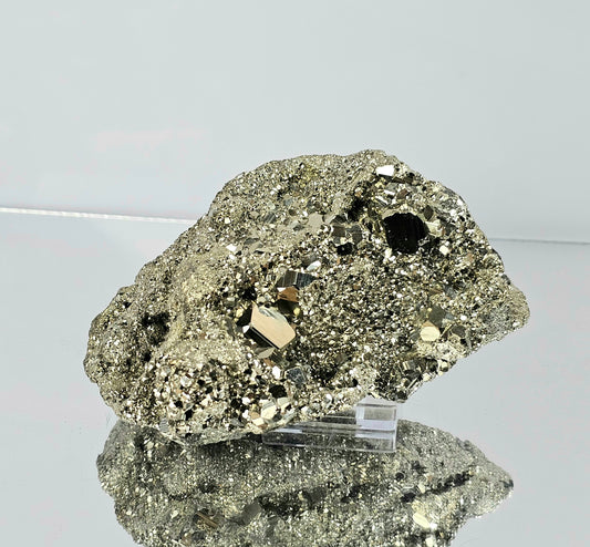 large pyrite crystal cluster