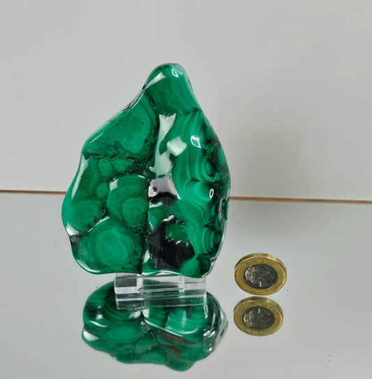 polished malachite crystal large