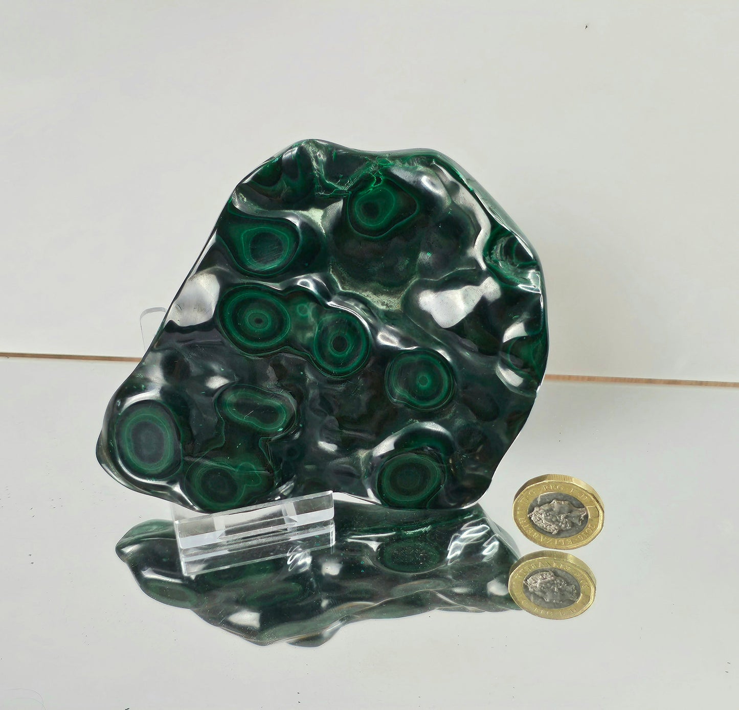 polished malachite from congo