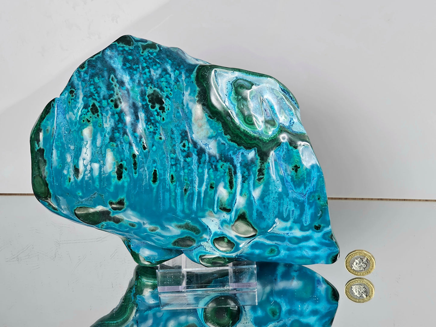 Very  Large Chrysocolla Crystal Polished