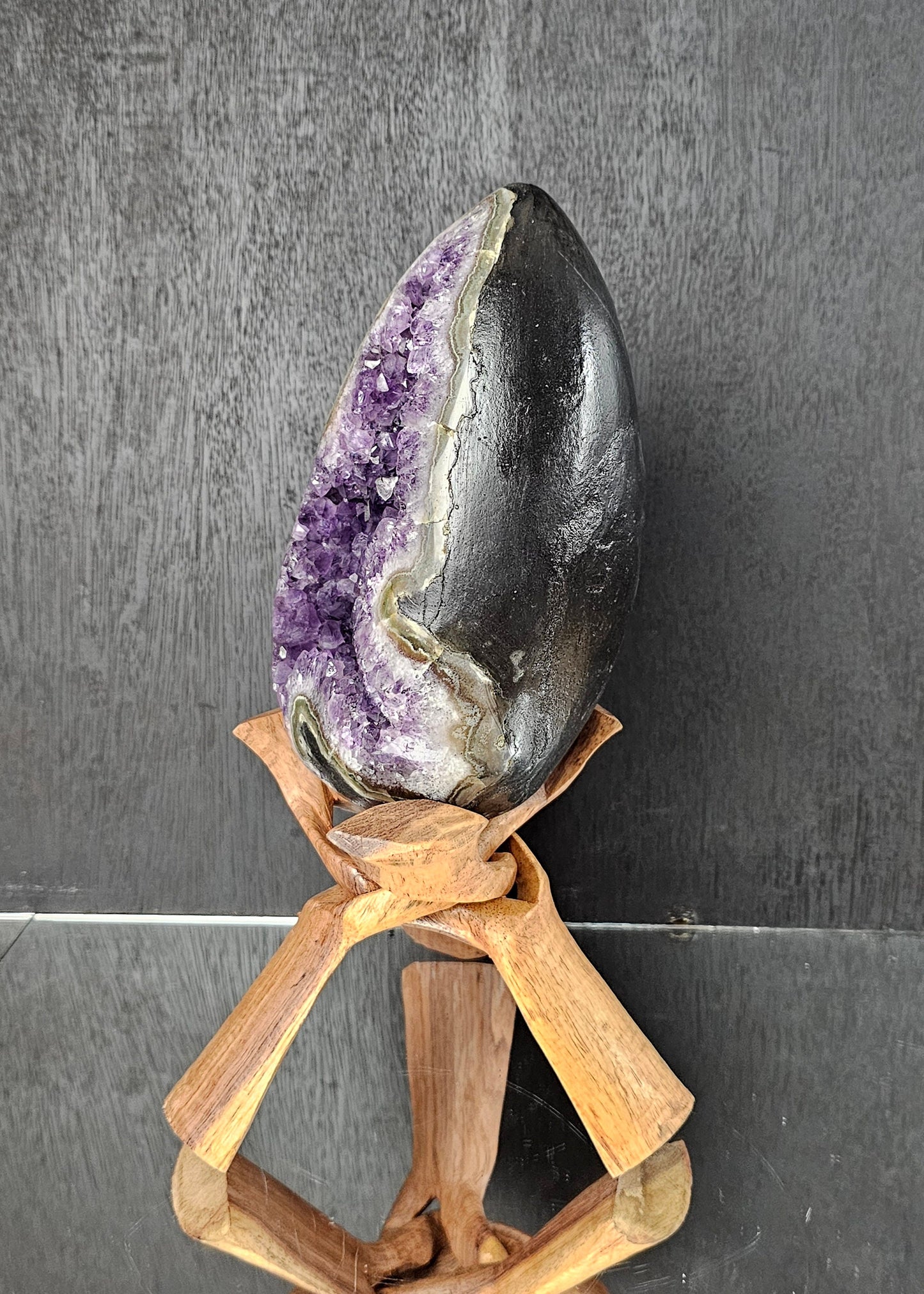 Large Uruguayan Amethyst Crystal Egg (#8)