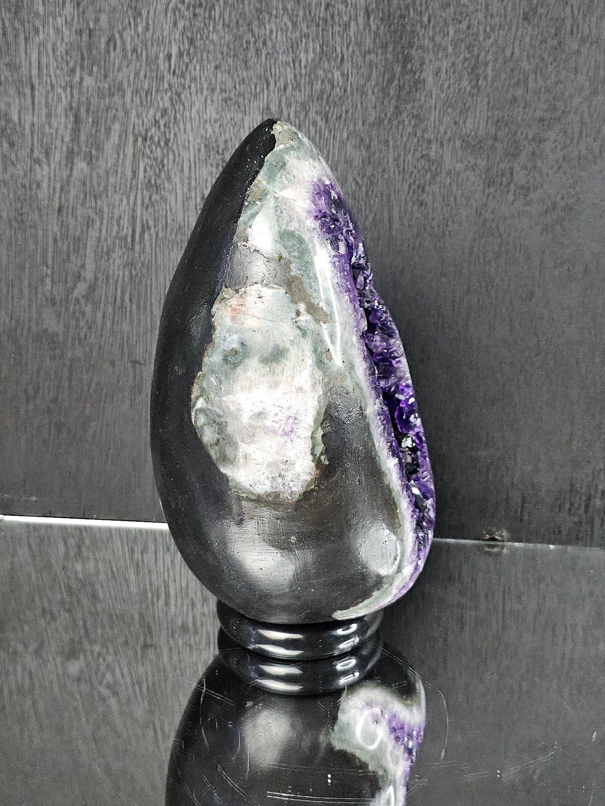 big amethyst crystal egg