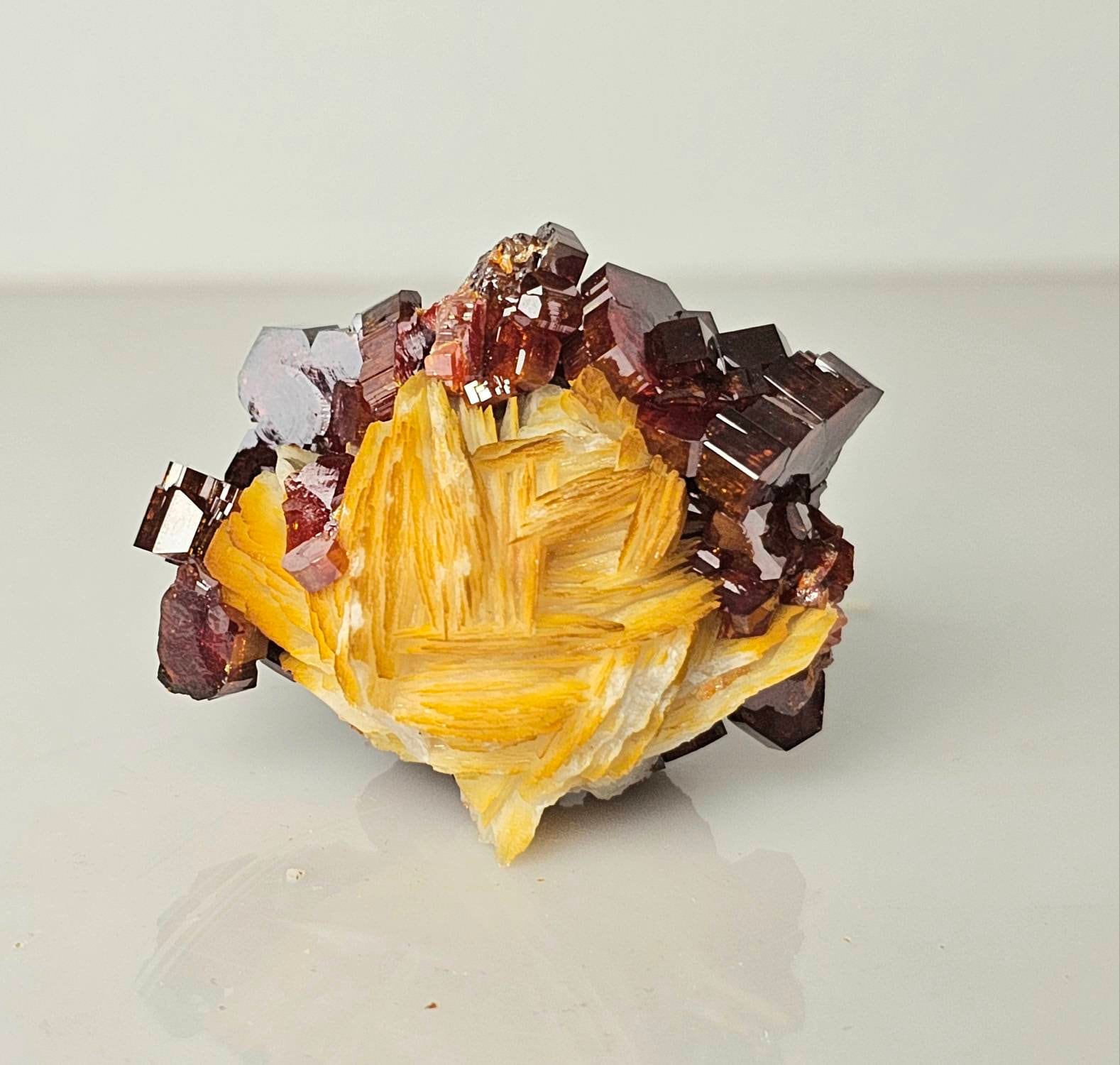 high quality deep red vanadinite collector crystal