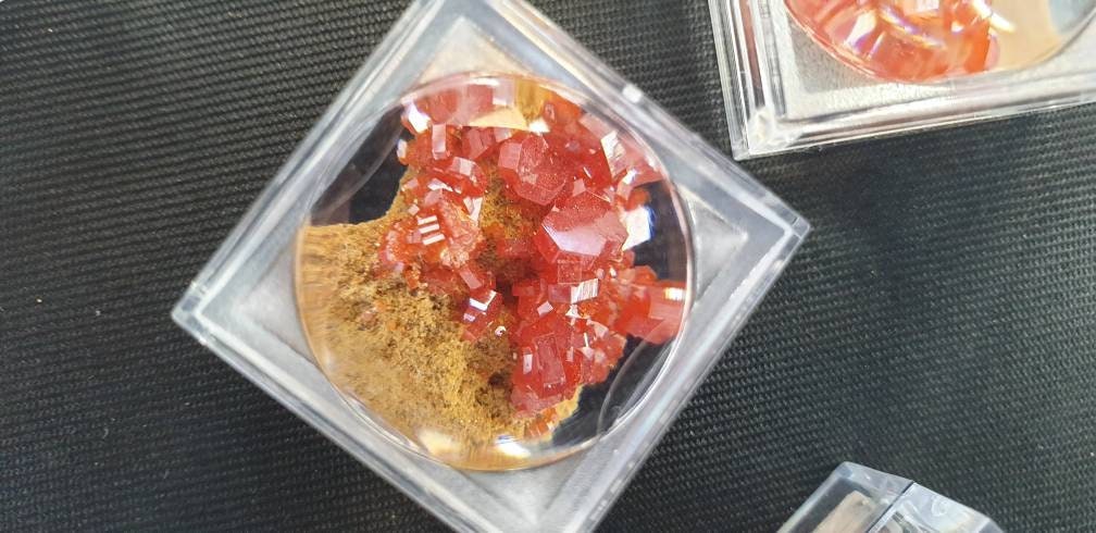 vanadinite crystal in case